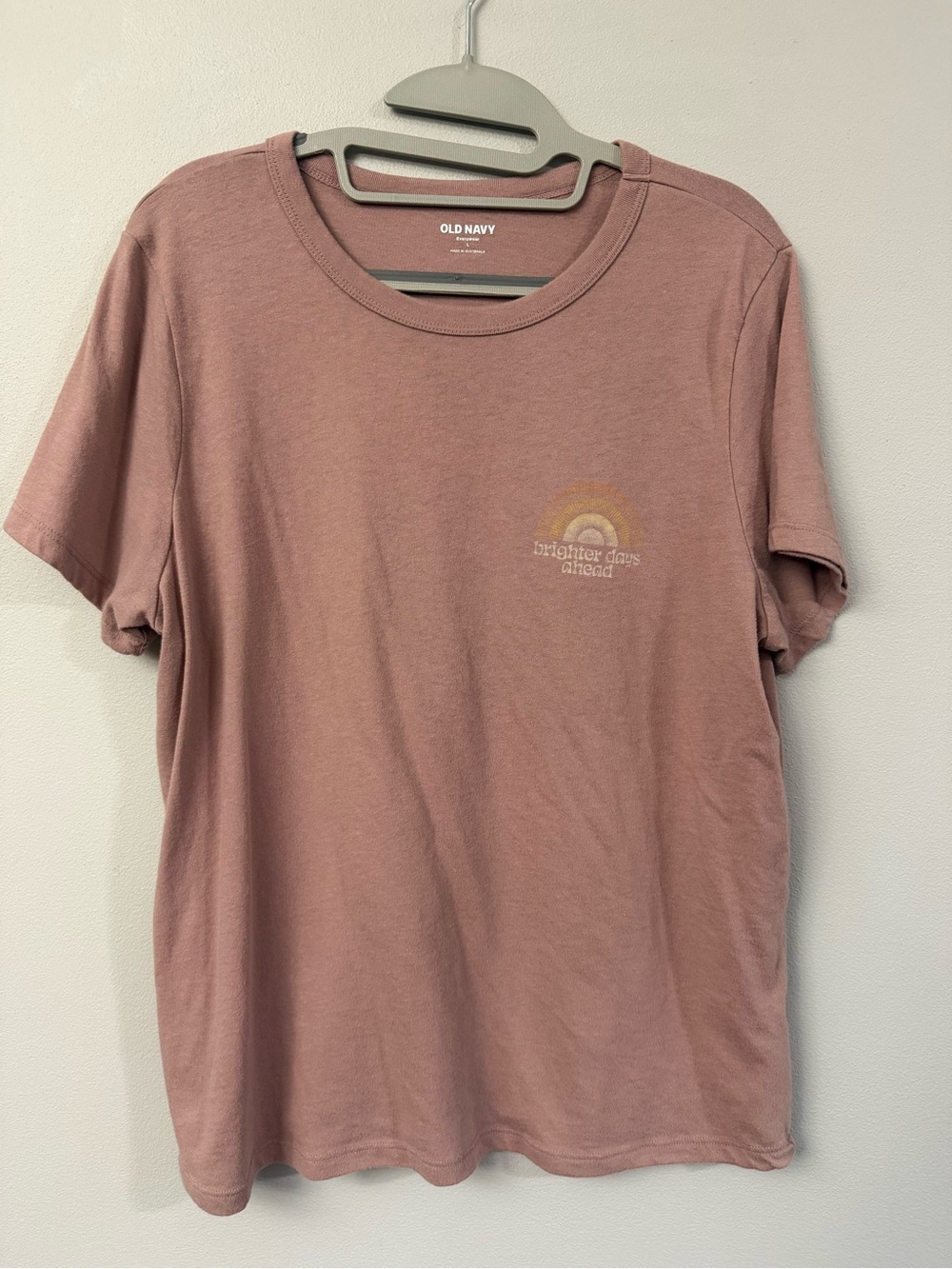 Old Navy Dusty Rose Short-Sleeve Graphic Tee